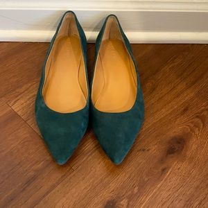 J crew green flats size 10